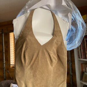 Vintage suede halter top